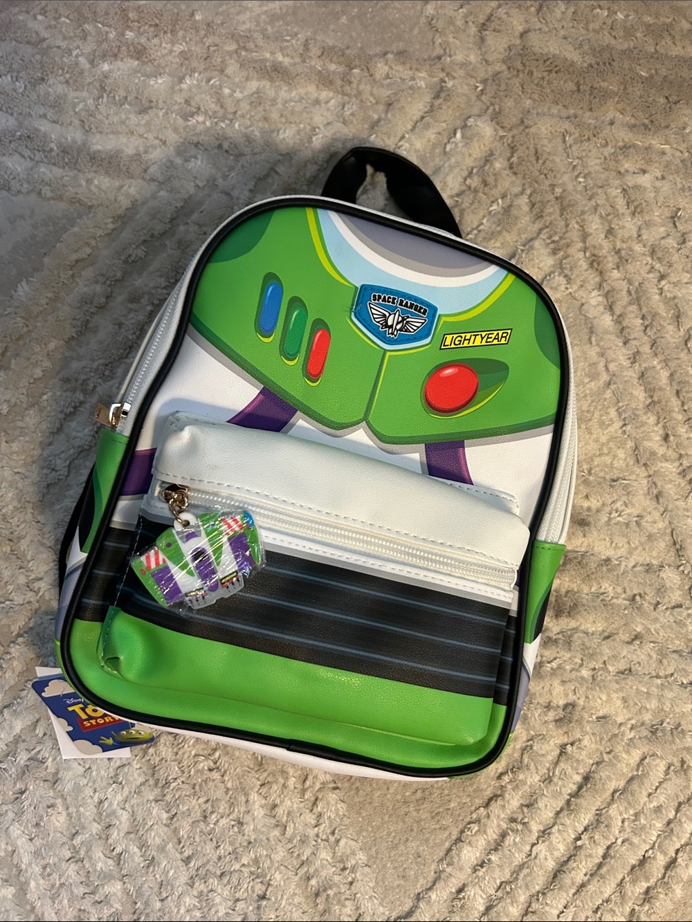 Disney Buzz Lightyear Green White Mini Backpack
